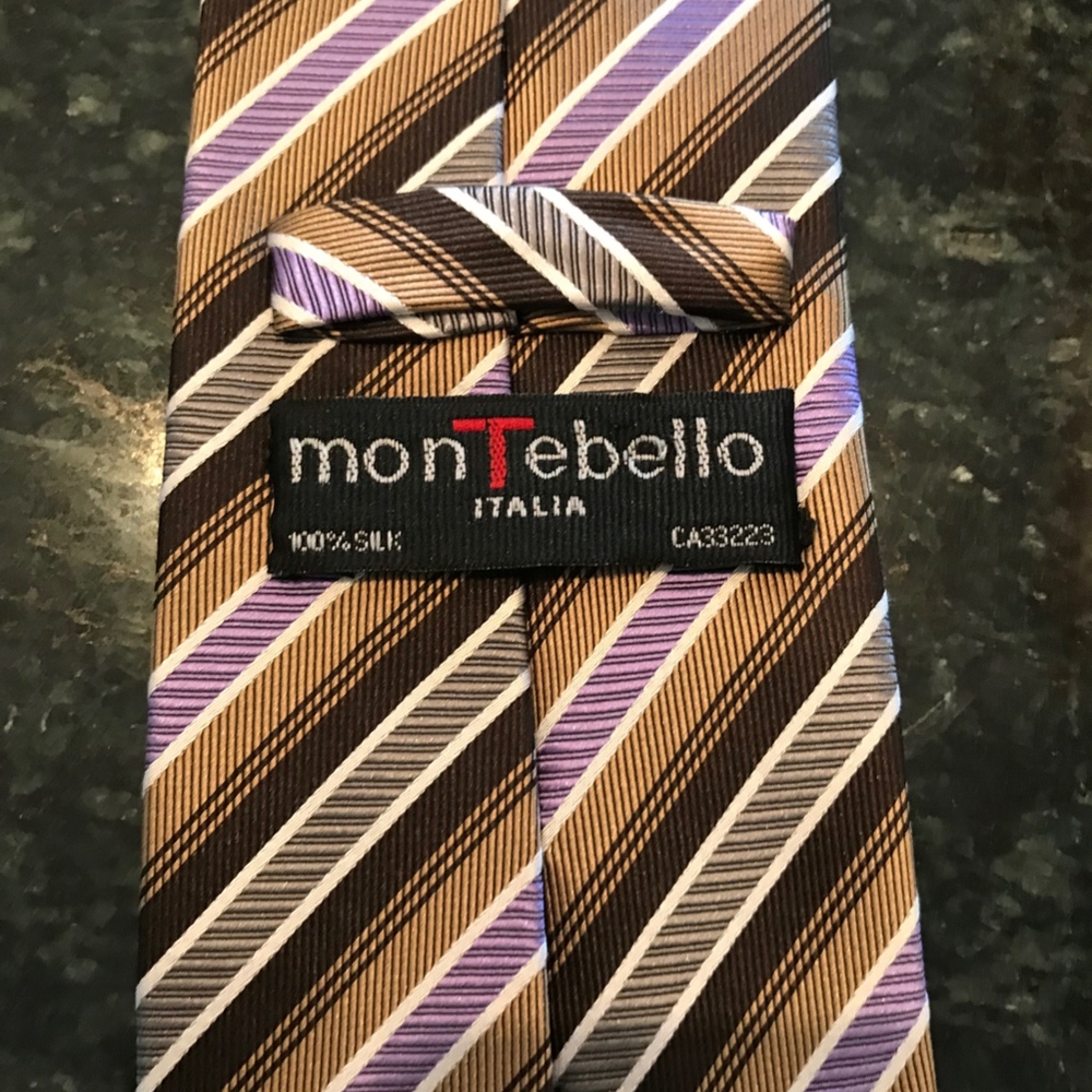 Multi-Colored Striped Tie - Picture 4 of 4